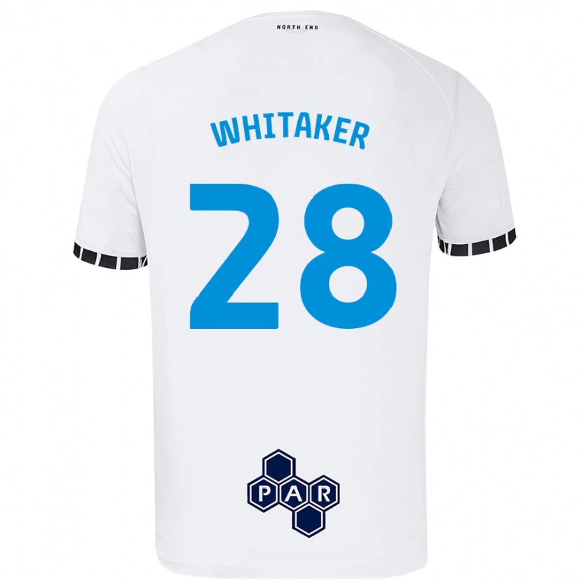 Danxen Niño Camiseta Eve Whitaker #28 Blanco 1ª Equipación 2024/25 La Camisa