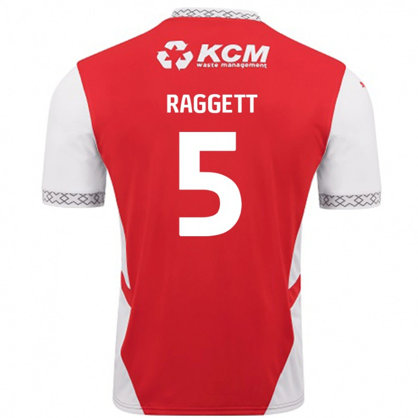 Danxen Niño Camiseta Sean Raggett #5 Rojo Blanco 1ª Equipación 2024/25 La Camisa