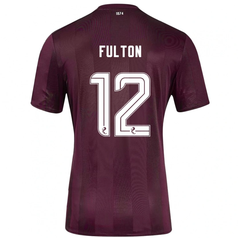 Danxen Niño Camiseta Ryan Fulton #12 Borgoña 1ª Equipación 2024/25 La Camisa