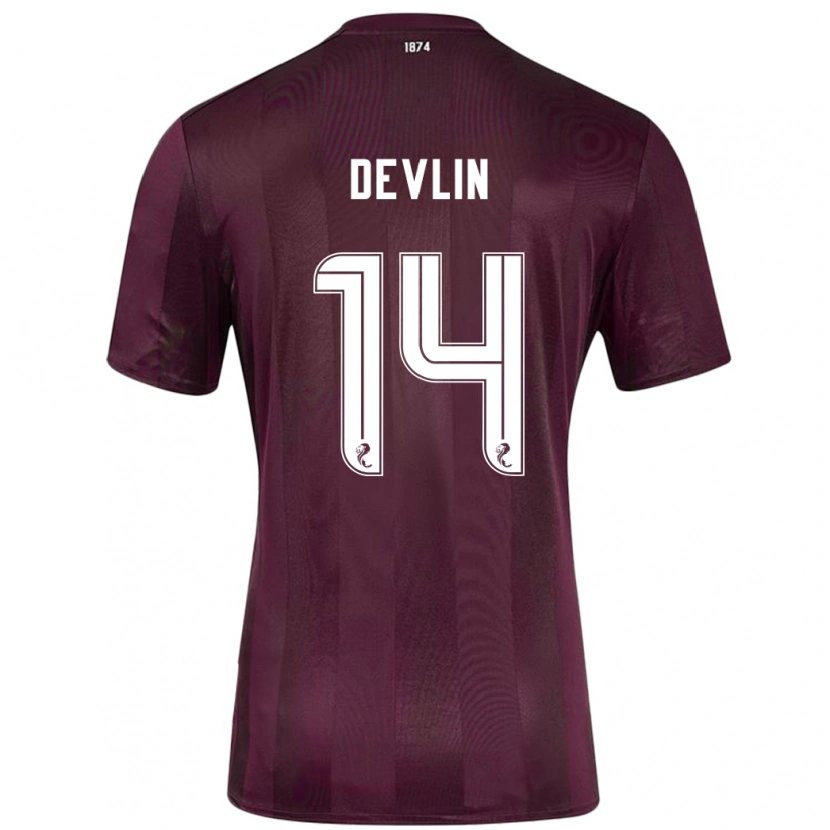 Danxen Niño Camiseta Cammy Devlin #14 Borgoña 1ª Equipación 2024/25 La Camisa