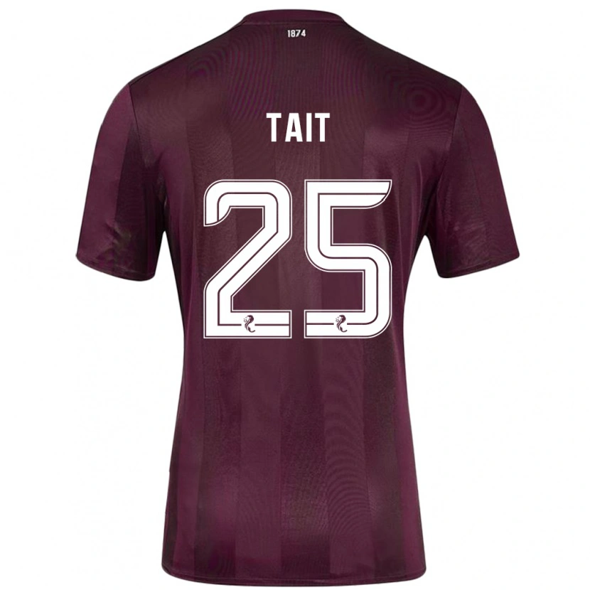 Danxen Niño Camiseta Macaulay Tait #25 Borgoña 1ª Equipación 2024/25 La Camisa
