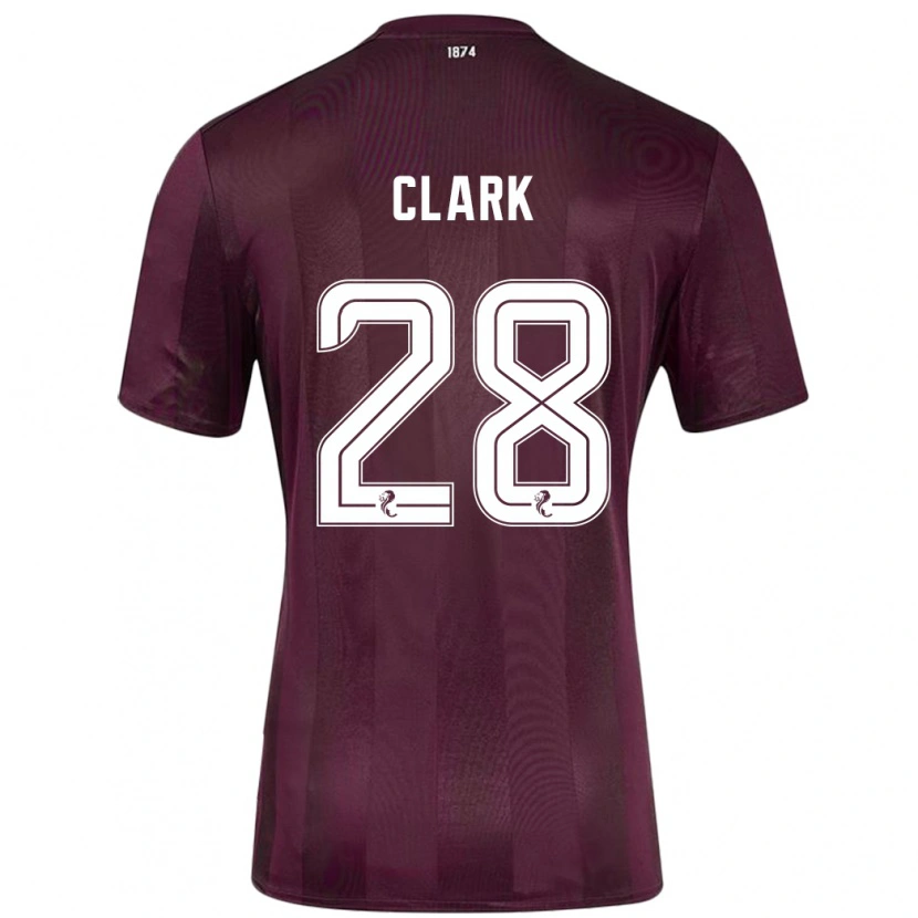Danxen Niño Camiseta Zander Clark #28 Borgoña 1ª Equipación 2024/25 La Camisa