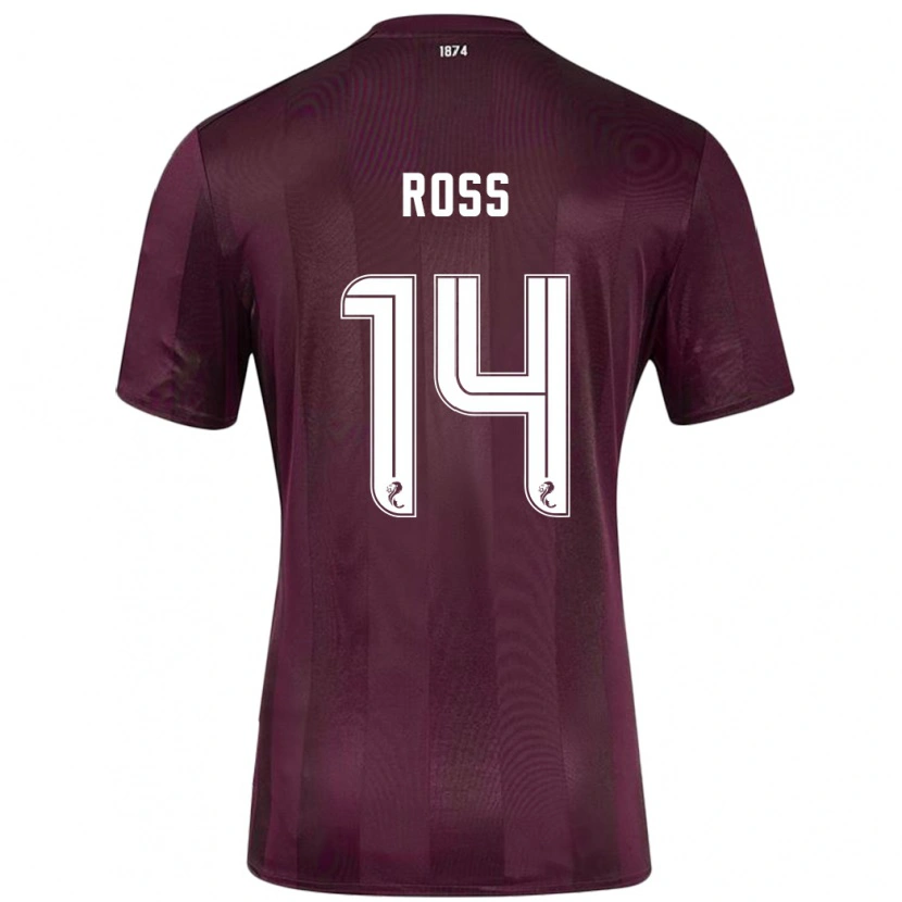 Danxen Niño Camiseta Mackenzie Ross #14 Borgoña 1ª Equipación 2024/25 La Camisa