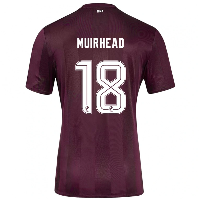 Danxen Niño Camiseta Owen Muirhead #18 Borgoña 1ª Equipación 2024/25 La Camisa