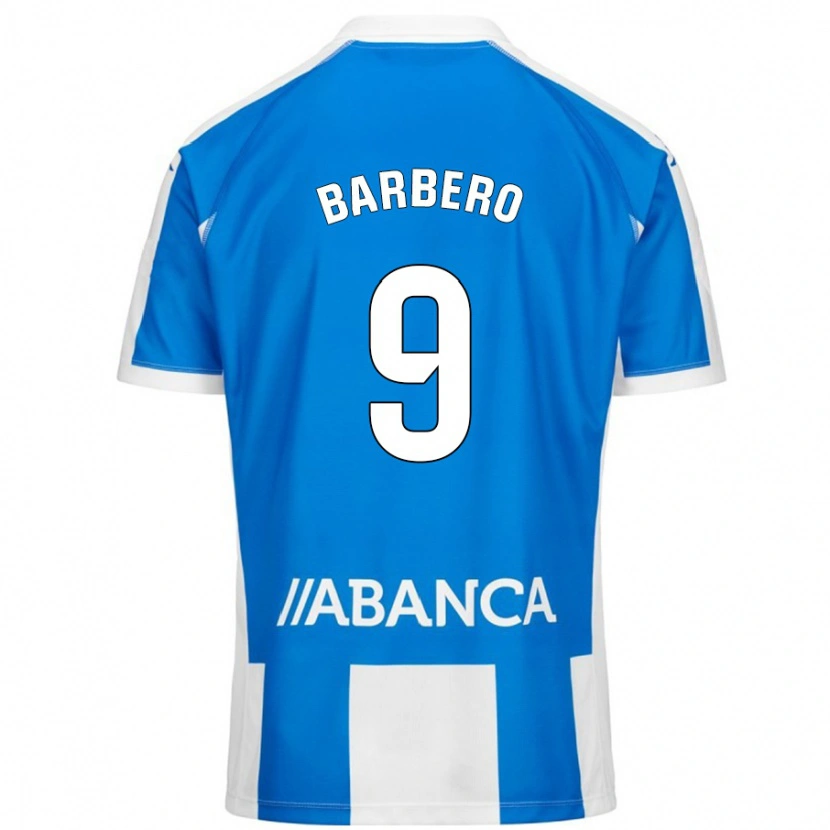 Danxen Niño Camiseta Iván Barbero #9 Azul Blanco 1ª Equipación 2024/25 La Camisa
