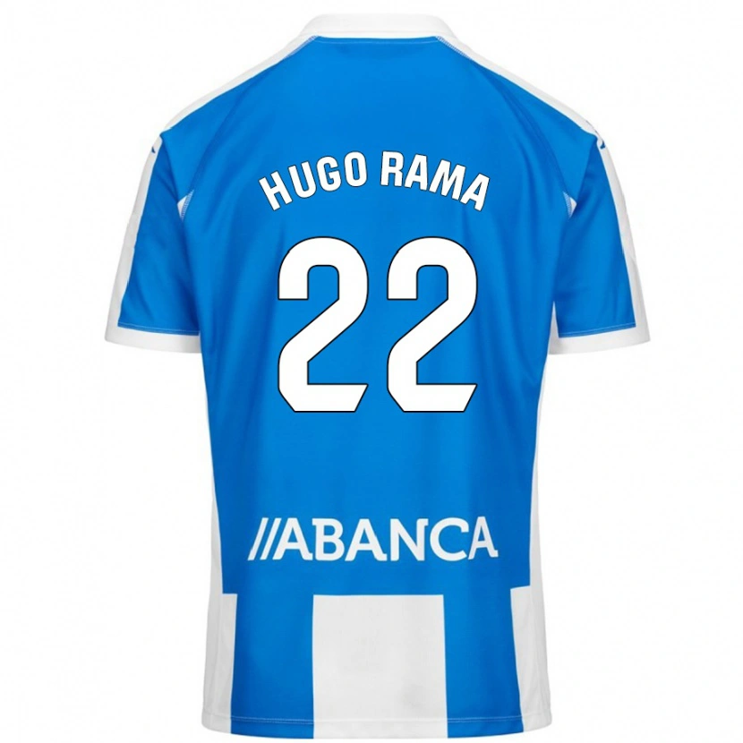 Danxen Niño Camiseta Hugo Rama #22 Azul Blanco 1ª Equipación 2024/25 La Camisa
