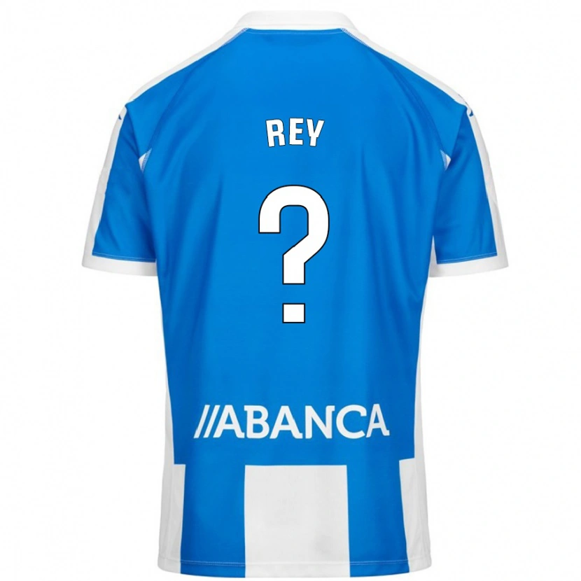 Danxen Niño Camiseta José Rey #0 Azul Blanco 1ª Equipación 2024/25 La Camisa