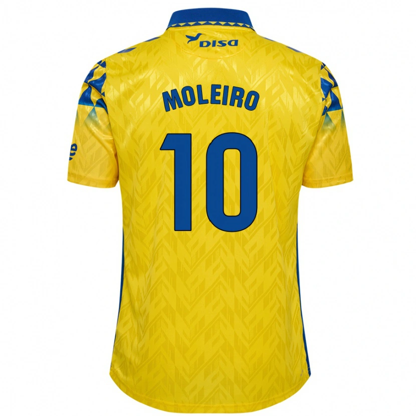 Danxen Niño Camiseta Alberto Moleiro #10 Amarillo Azul 1ª Equipación 2024/25 La Camisa