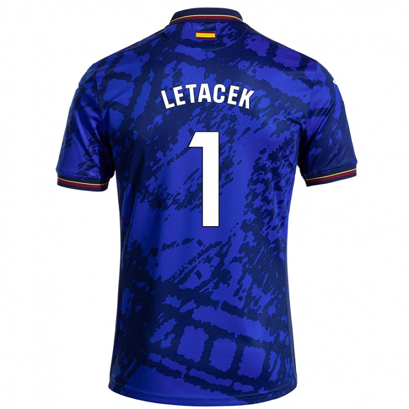 Danxen Niño Camiseta Jiri Letacek #1 Azul Más Oscuro 1ª Equipación 2024/25 La Camisa