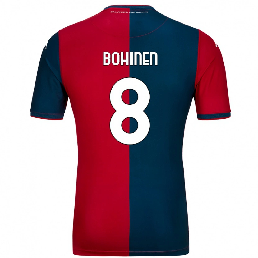 Danxen Niño Camiseta Emil Bohinen #8 Rojo Azul Oscuro 1ª Equipación 2024/25 La Camisa