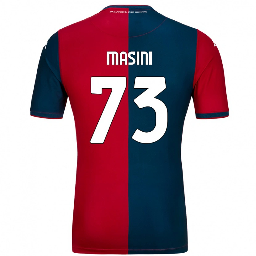 Danxen Niño Camiseta Patrizio Masini #73 Rojo Azul Oscuro 1ª Equipación 2024/25 La Camisa