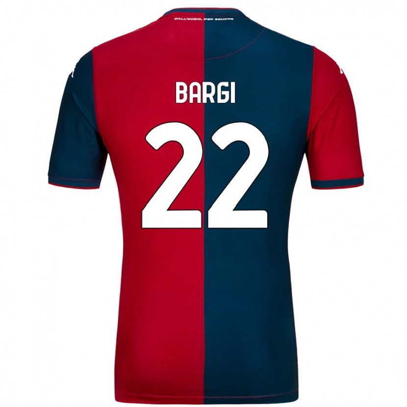 Danxen Niño Camiseta Caterina Bargi #22 Rojo Azul Oscuro 1ª Equipación 2024/25 La Camisa