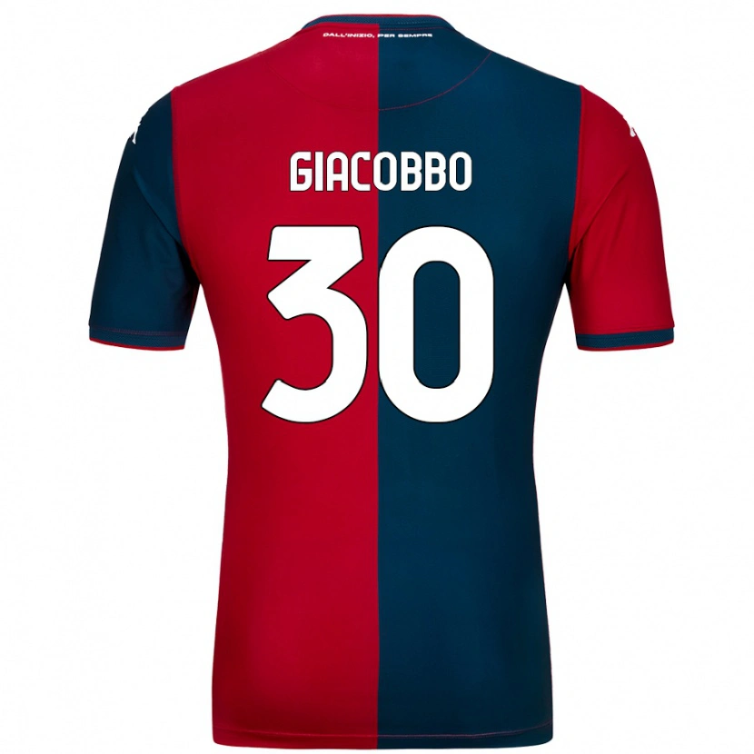 Danxen Niño Camiseta Giulia Giacobbo #30 Rojo Azul Oscuro 1ª Equipación 2024/25 La Camisa