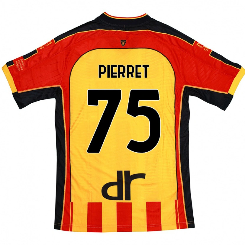 Danxen Niño Camiseta Balthazar Pierret #75 Amarillo Rojo 1ª Equipación 2024/25 La Camisa