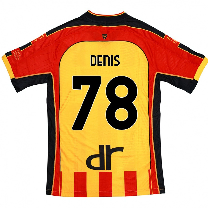 Danxen Niño Camiseta Max Denis #78 Amarillo Rojo 1ª Equipación 2024/25 La Camisa