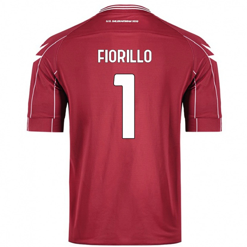 Danxen Niño Camiseta Vincenzo Fiorillo #1 Borgoña 1ª Equipación 2024/25 La Camisa