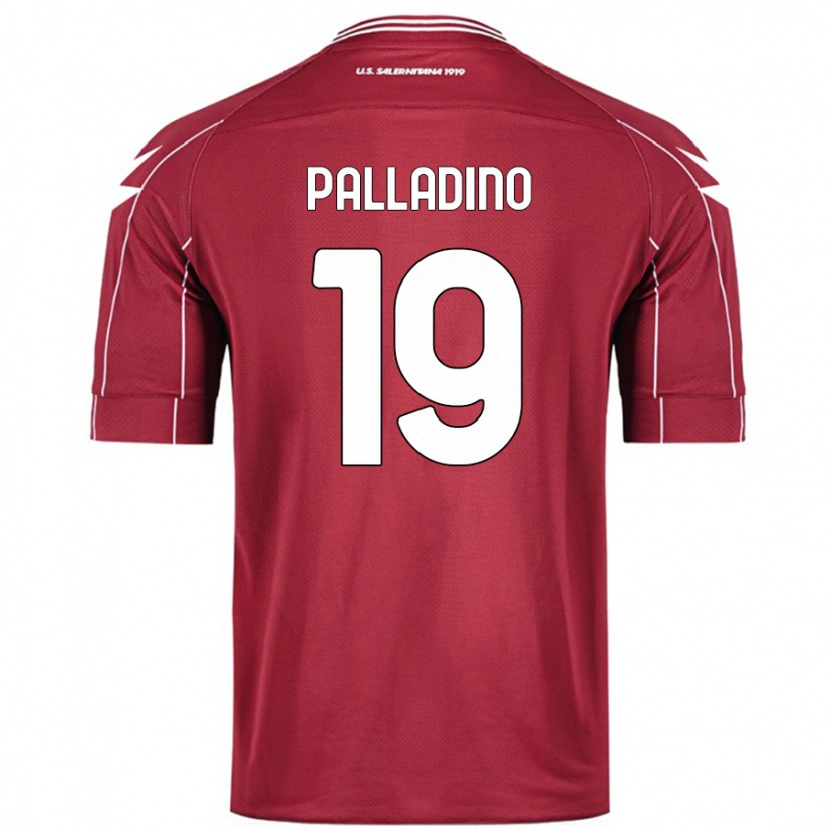 Danxen Niño Camiseta Alfonso Palladino #19 Borgoña 1ª Equipación 2024/25 La Camisa