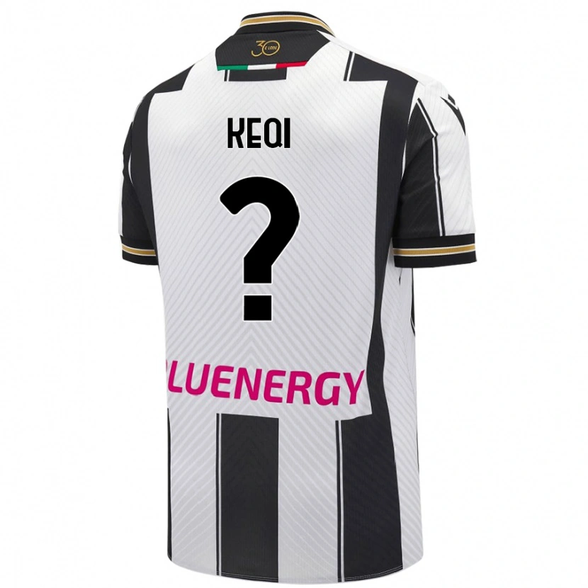 Danxen Niño Camiseta Andrea Keqi #0 Blanco Negro 1ª Equipación 2024/25 La Camisa