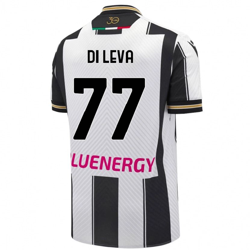 Danxen Niño Camiseta Vincenzo Di Leva #77 Blanco Negro 1ª Equipación 2024/25 La Camisa