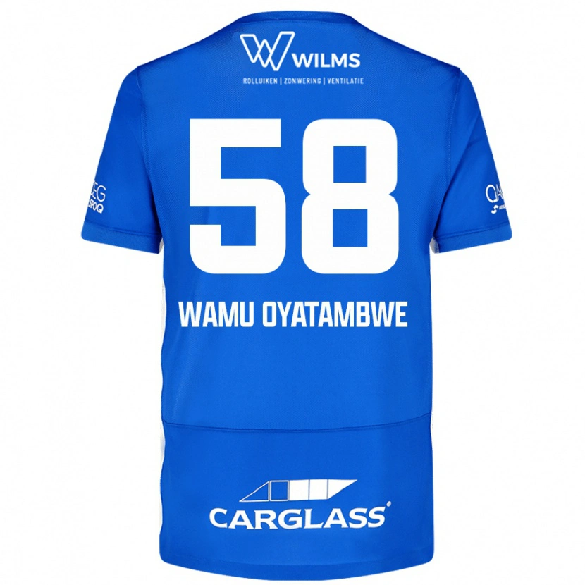 Danxen Niño Camiseta Matthias Wamu Oyatambwe #58 Azul 1ª Equipación 2024/25 La Camisa