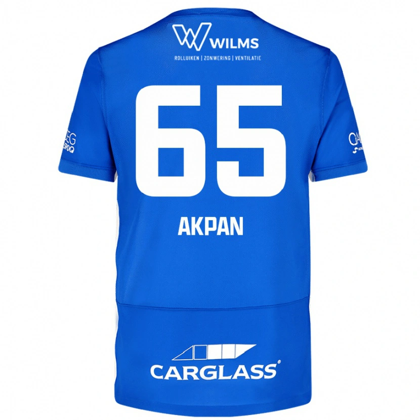 Danxen Niño Camiseta Christian Akpan #65 Azul 1ª Equipación 2024/25 La Camisa