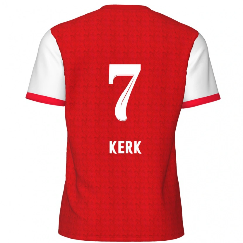 Danxen Niño Camiseta Gyrano Kerk #7 Rojo Blanco 1ª Equipación 2024/25 La Camisa