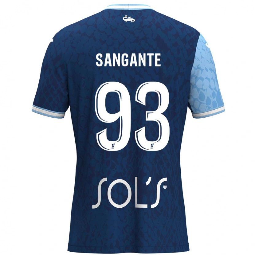 Danxen Niño Camiseta Arouna Sangante #93 Azul Cielo Azul Oscuro 1ª Equipación 2024/25 La Camisa