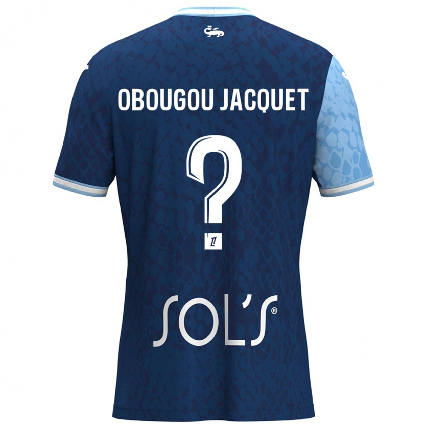 Danxen Niño Camiseta Noam Obougou Jacquet #0 Azul Cielo Azul Oscuro 1ª Equipación 2024/25 La Camisa