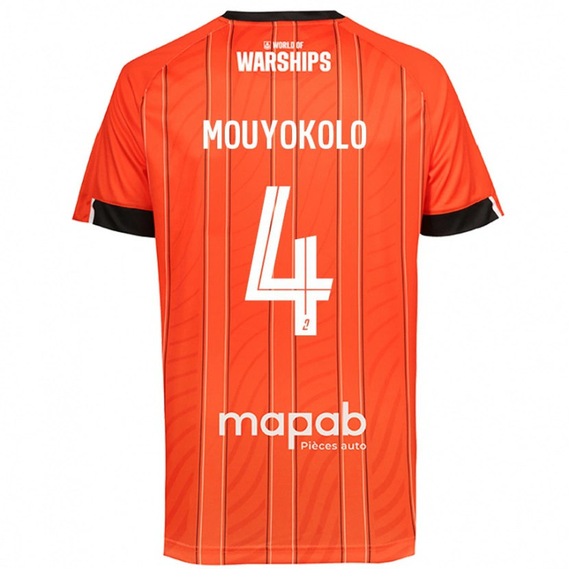 Danxen Niño Camiseta Loris Mouyokolo #4 Naranja 1ª Equipación 2024/25 La Camisa