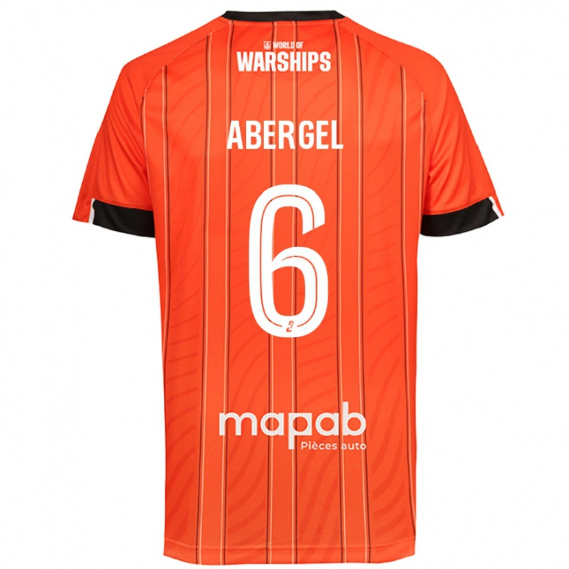 Danxen Niño Camiseta Laurent Abergel #6 Naranja 1ª Equipación 2024/25 La Camisa