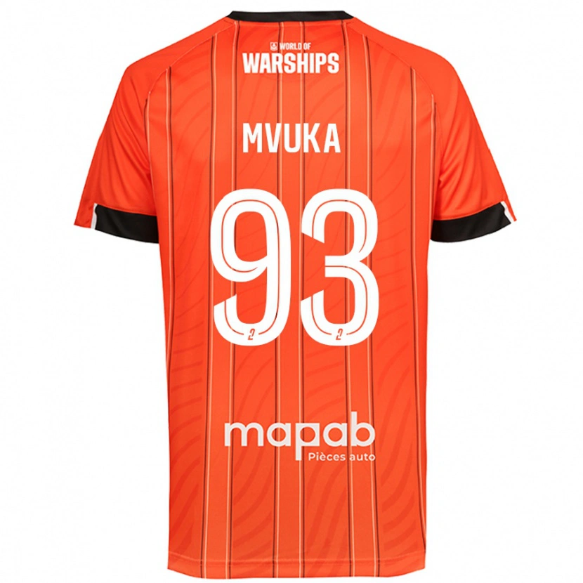 Danxen Niño Camiseta Joel Mvuka #93 Naranja 1ª Equipación 2024/25 La Camisa