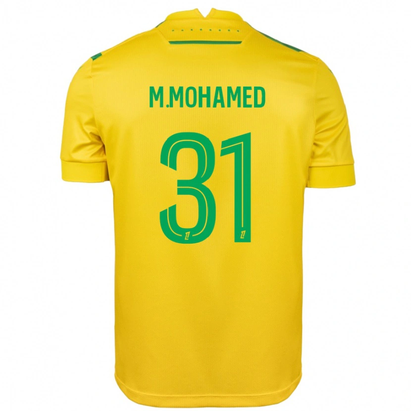 Danxen Niño Camiseta Mostafa Mohamed #31 Amarillo Verde 1ª Equipación 2024/25 La Camisa