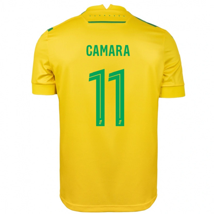 Danxen Niño Camiseta Aboubacar Camara #11 Amarillo Verde 1ª Equipación 2024/25 La Camisa