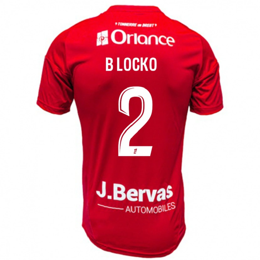 Danxen Niño Camiseta Bradley Locko #2 Rojo Blanco 1ª Equipación 2024/25 La Camisa