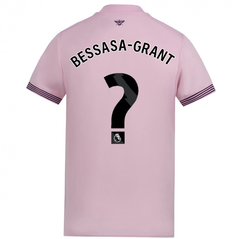 Danxen Niño Camiseta Mekhai Bessasa-Grant #0 Rosa 2ª Equipación 2024/25 La Camisa