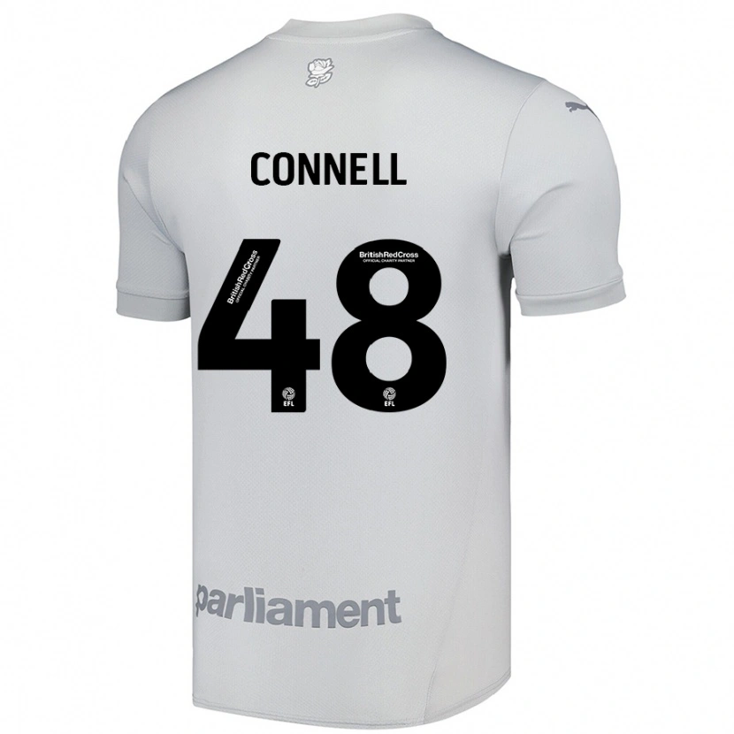 Danxen Niño Camiseta Luca Connell #48 Gris Plata 2ª Equipación 2024/25 La Camisa