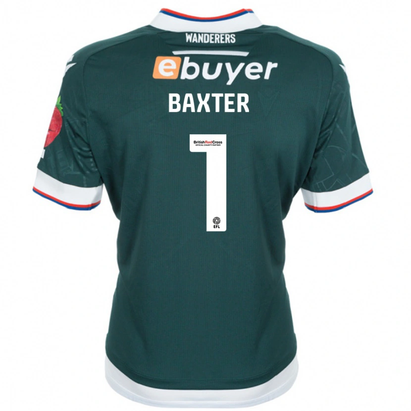 Danxen Niño Camiseta Nathan Baxter #1 Verde Oscuro 2ª Equipación 2024/25 La Camisa