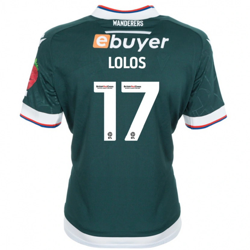 Danxen Niño Camiseta Klaidi Lolos #17 Verde Oscuro 2ª Equipación 2024/25 La Camisa
