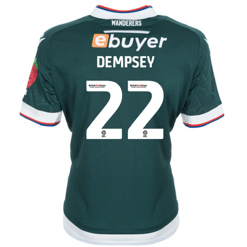 Danxen Niño Camiseta Kyle Dempsey #22 Verde Oscuro 2ª Equipación 2024/25 La Camisa
