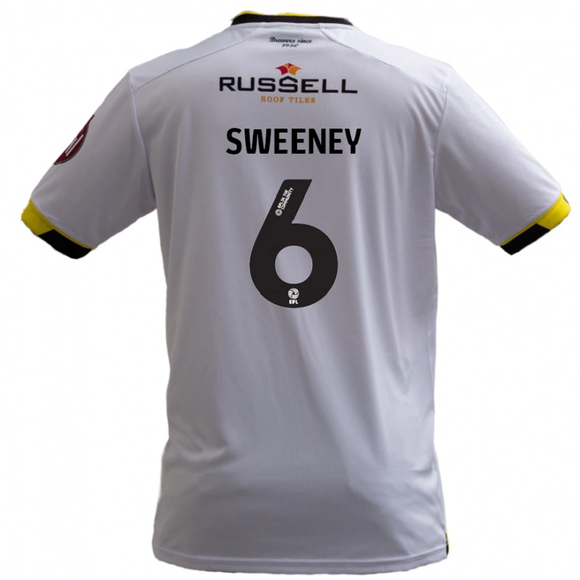 Danxen Niño Camiseta Ryan Sweeney #6 Blanco 2ª Equipación 2024/25 La Camisa