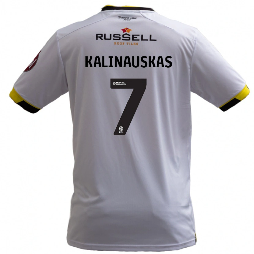 Danxen Niño Camiseta Tomas Kalinauskas #7 Blanco 2ª Equipación 2024/25 La Camisa