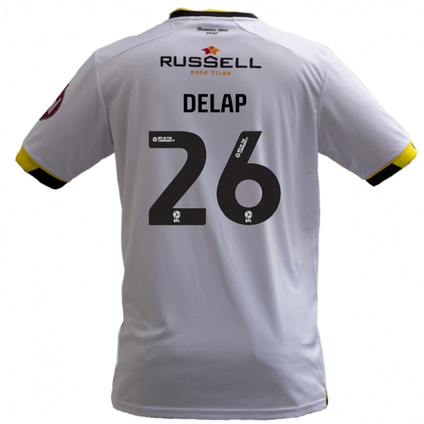 Danxen Niño Camiseta Finn Delap #26 Blanco 2ª Equipación 2024/25 La Camisa