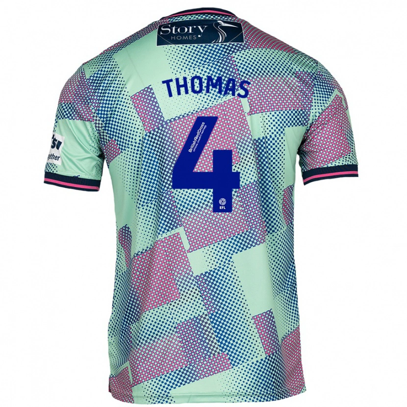 Danxen Niño Camiseta Terell Thomas #4 Verde 2ª Equipación 2024/25 La Camisa