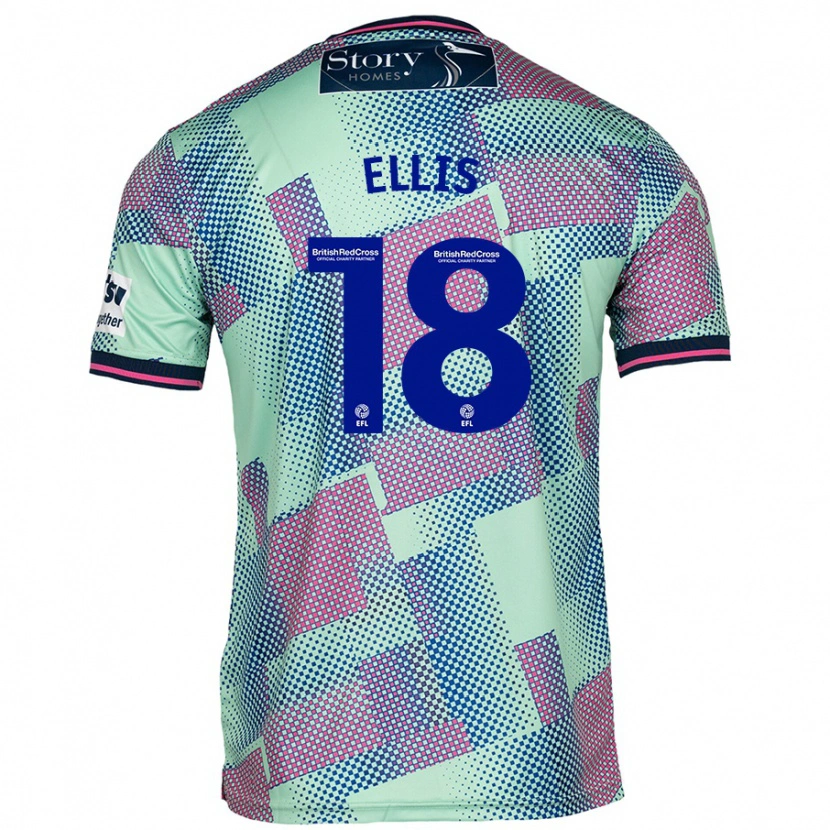 Danxen Niño Camiseta Jack Ellis #18 Verde 2ª Equipación 2024/25 La Camisa