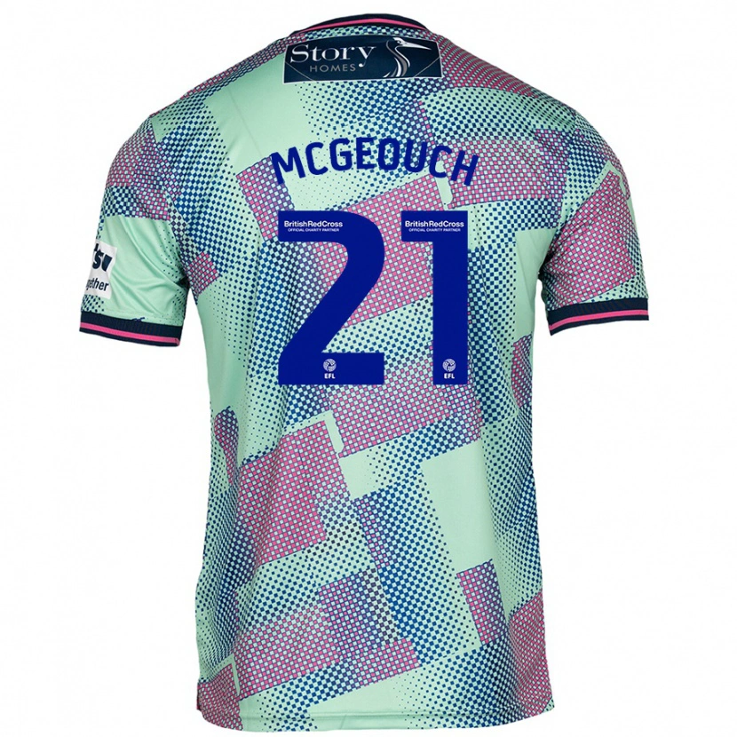 Danxen Niño Camiseta Dylan Mcgeouch #21 Verde 2ª Equipación 2024/25 La Camisa