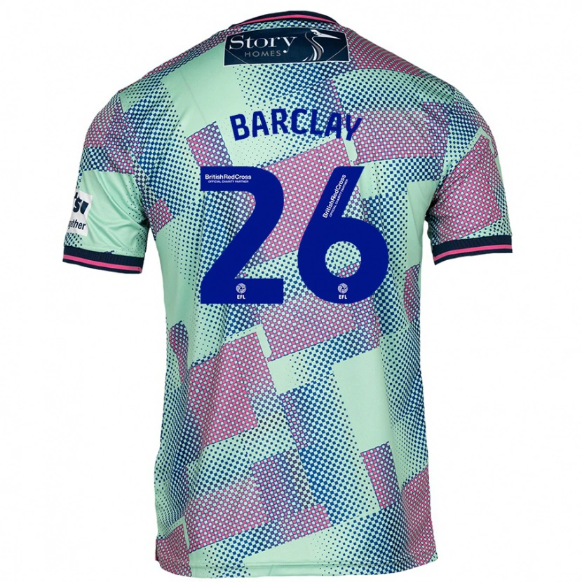 Danxen Niño Camiseta Ben Barclay #26 Verde 2ª Equipación 2024/25 La Camisa