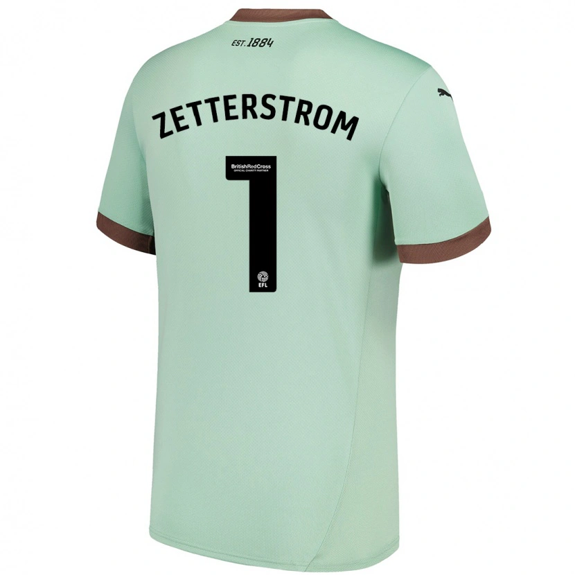 Danxen Niño Camiseta Jacob Widell Zetterström #1 Verde Pálido 2ª Equipación 2024/25 La Camisa