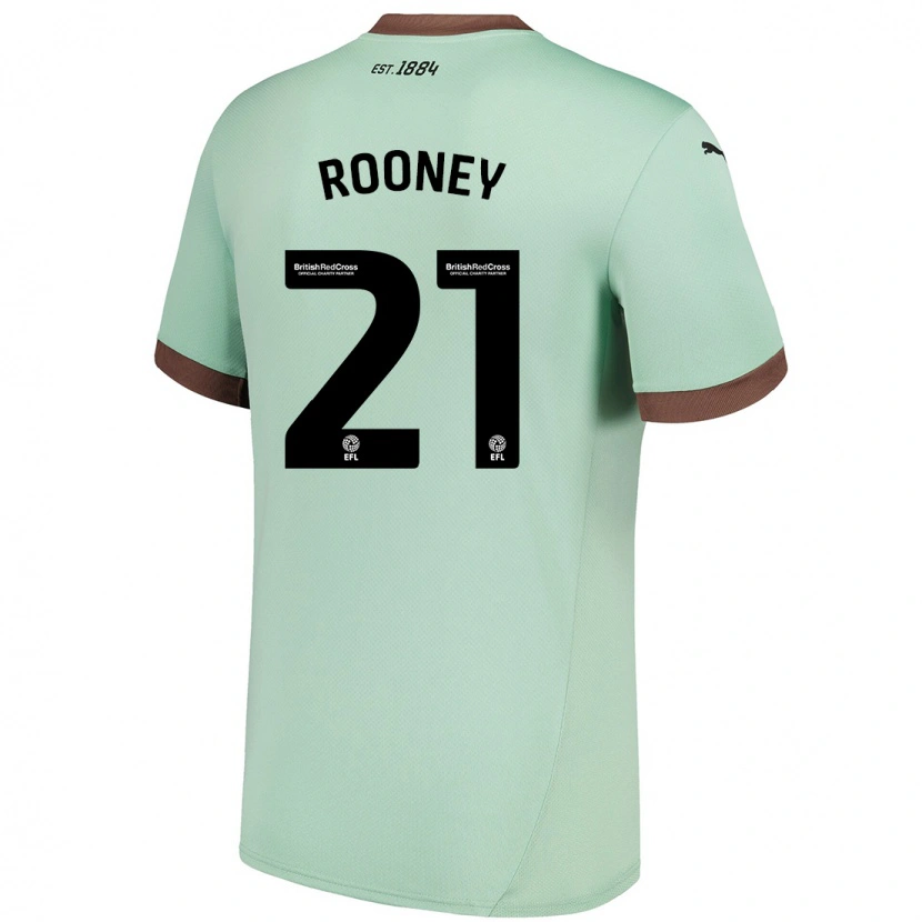 Danxen Niño Camiseta Jake Rooney #21 Verde Pálido 2ª Equipación 2024/25 La Camisa