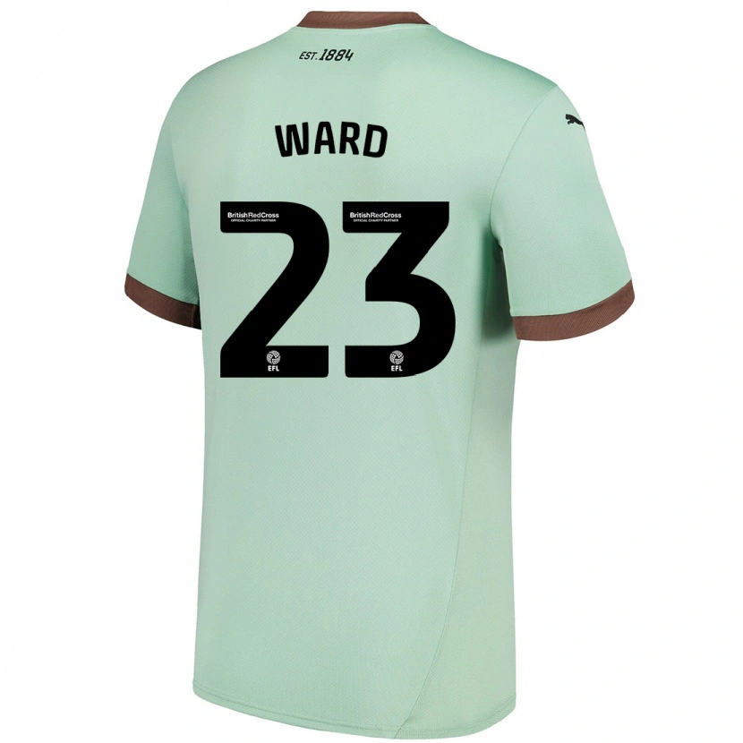 Danxen Niño Camiseta Joe Ward #23 Verde Pálido 2ª Equipación 2024/25 La Camisa