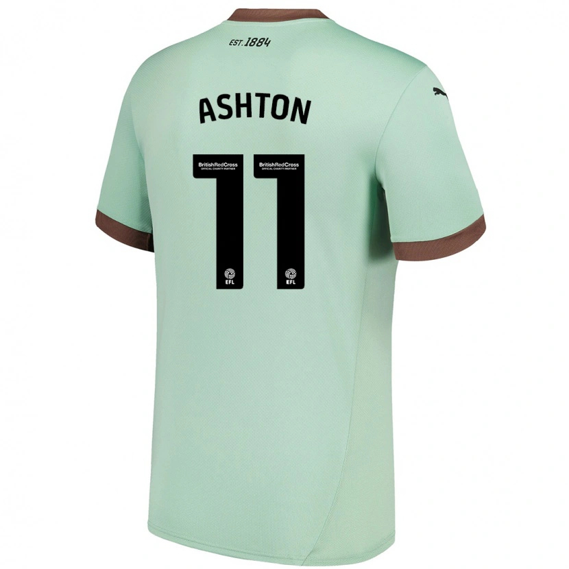 Danxen Niño Camiseta Eleanor Ashton #11 Verde Pálido 2ª Equipación 2024/25 La Camisa